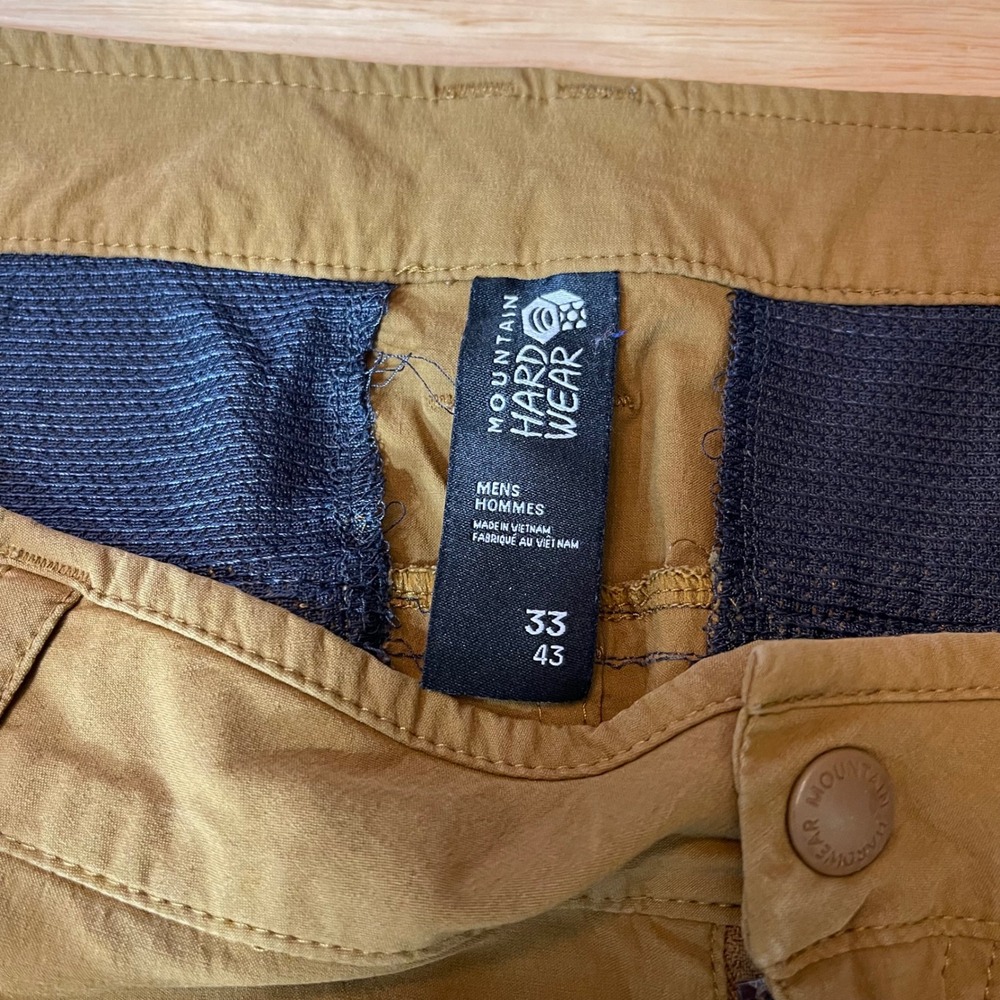 Mountain Hardwear Men's Pants Brown Hiking Stretch Zip Fly 33 x 31 Outdoor - Picture 4 of 9